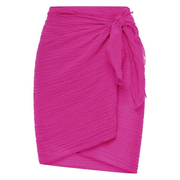 NWT Monday Swimwear Mykonos Sarong Fuchsia Berry - Picture 3 of 4